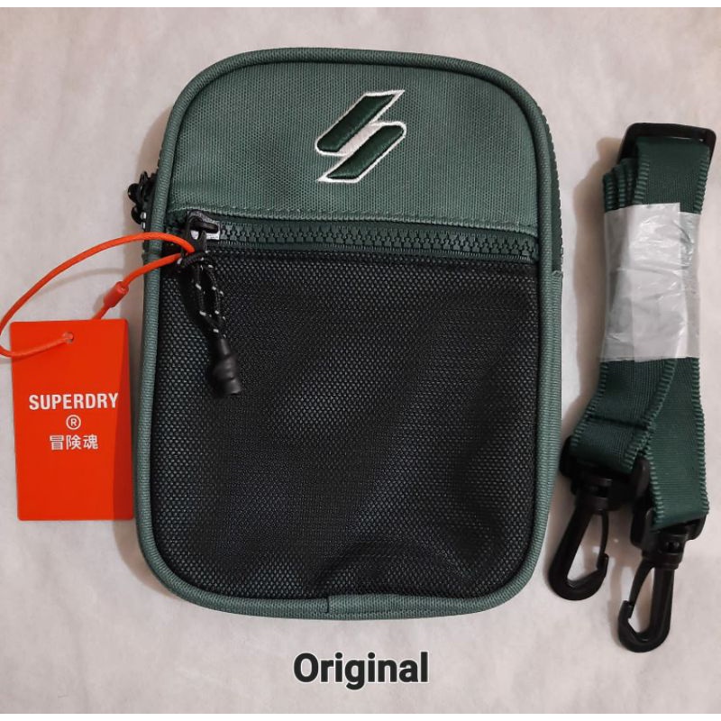 ORIGINAL SUPERDRY SLINGBAG SUPERDRY / TAS SELEMPANG SUPERDRY HIJAU
