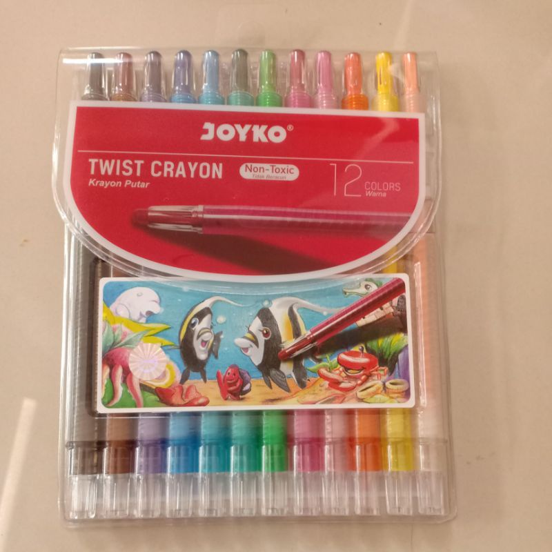 

HAN STATIONERY Crayon JOYKO twist crayon putar isi 12w terbaru panjang