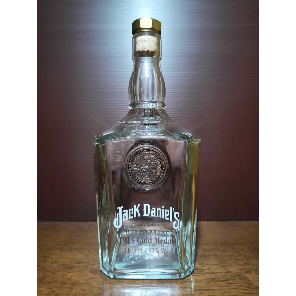 Botol bekas Jack Daniels Gold Medal 1 Liter Rare