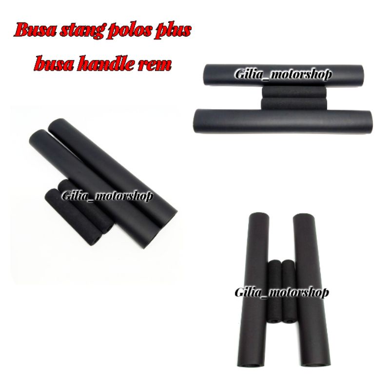 Busa Stang Polos Hitam Empuk Plus Busa Sarung Handle Rem polos hitam Universal