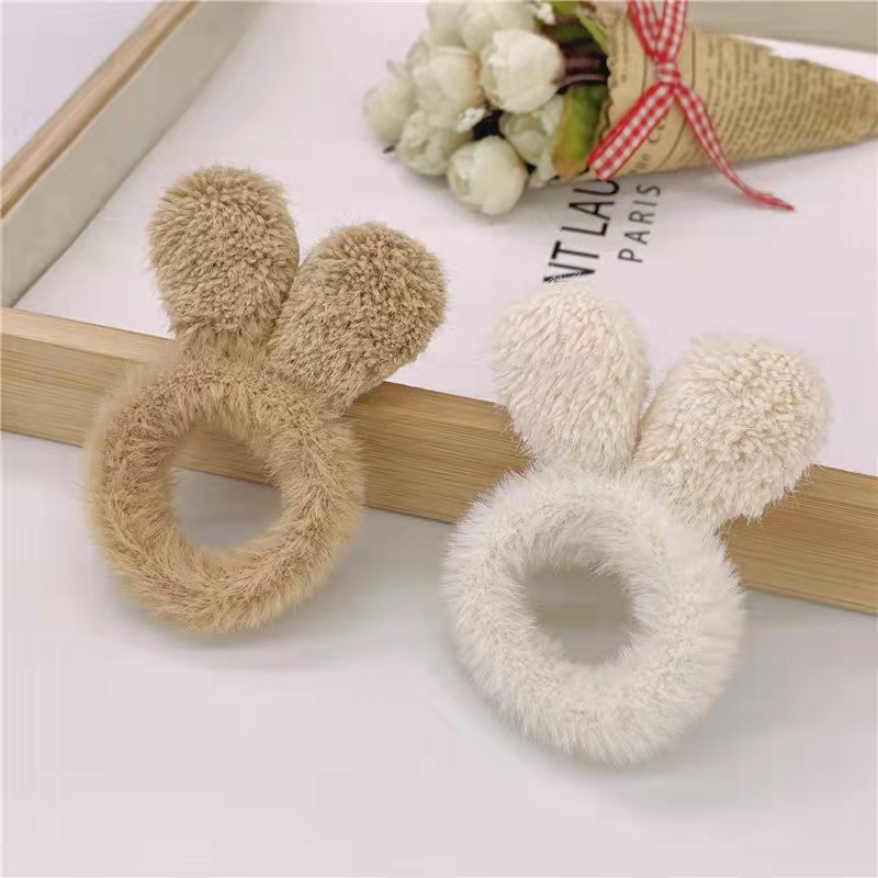 Scrunchie Rambut Wanita Kelinci Lucu Korean Aksesoris Import