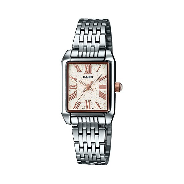 Casio Analog Jam Tangan Wanita Silver Rantai LTP-TW101D-7A Original