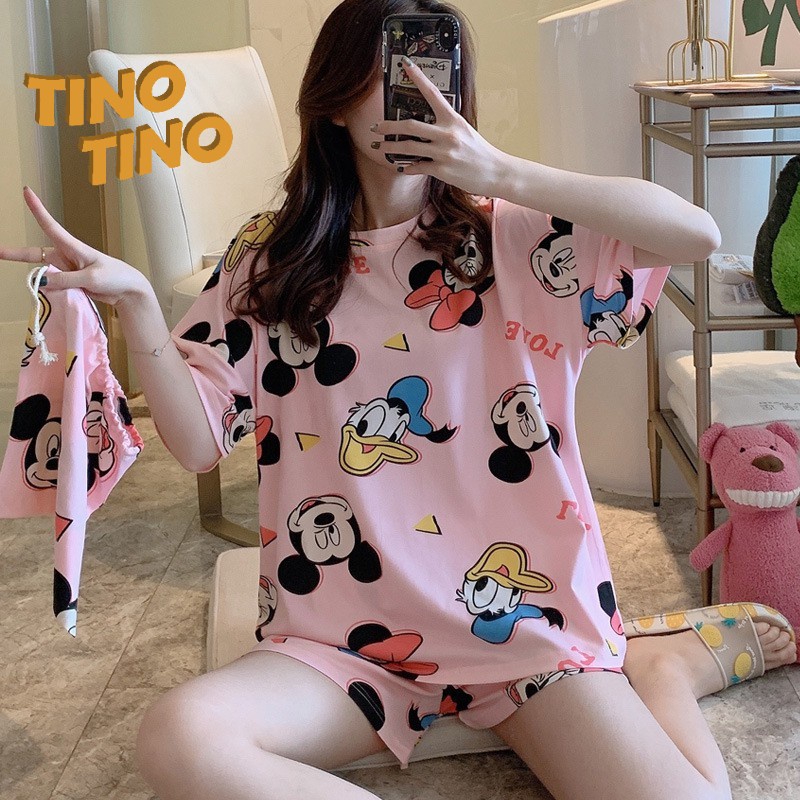 CJSW-S TINO TINO Baju Tidur Piyama Set Pendek Berbagai Macam Motif