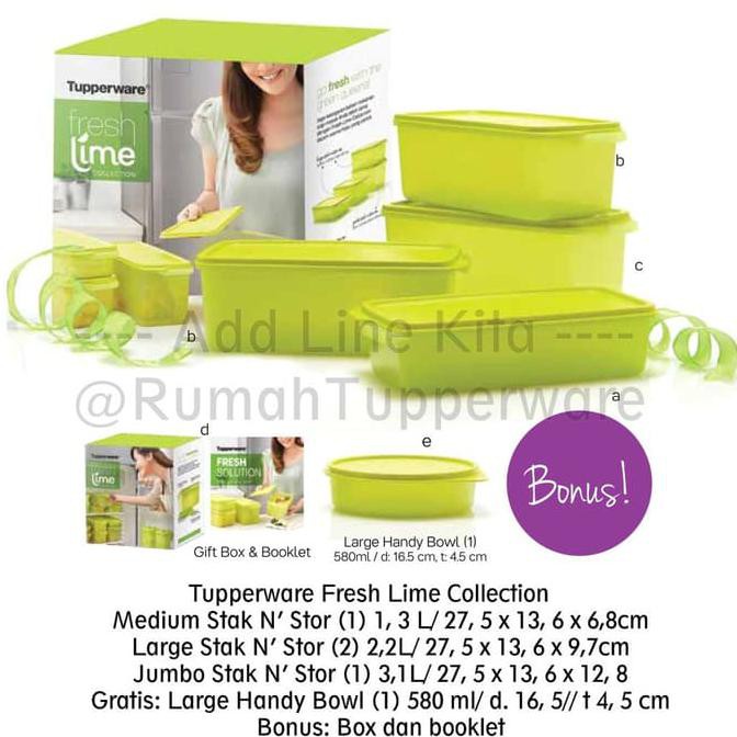 Jual Tupperware Fresh Lime Collection Freshlime Diskon