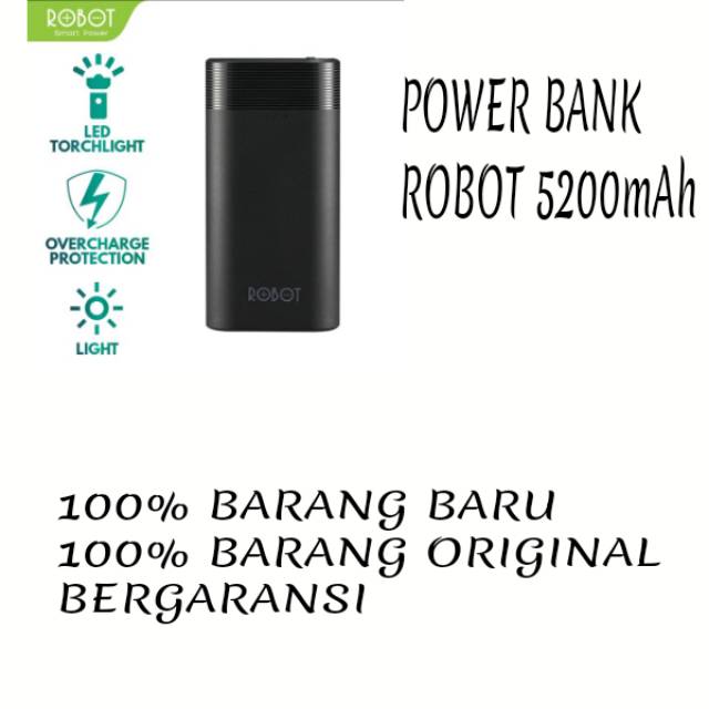 POWERBANK 5200mAh ROBOT ORIGINAL 100%