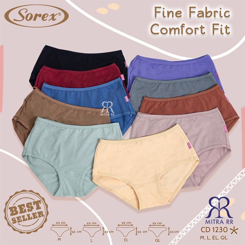 CD Sorex 1230 Super Soft Celana Dalam Wanita Halus Lembut Nyaman Sorex Asli