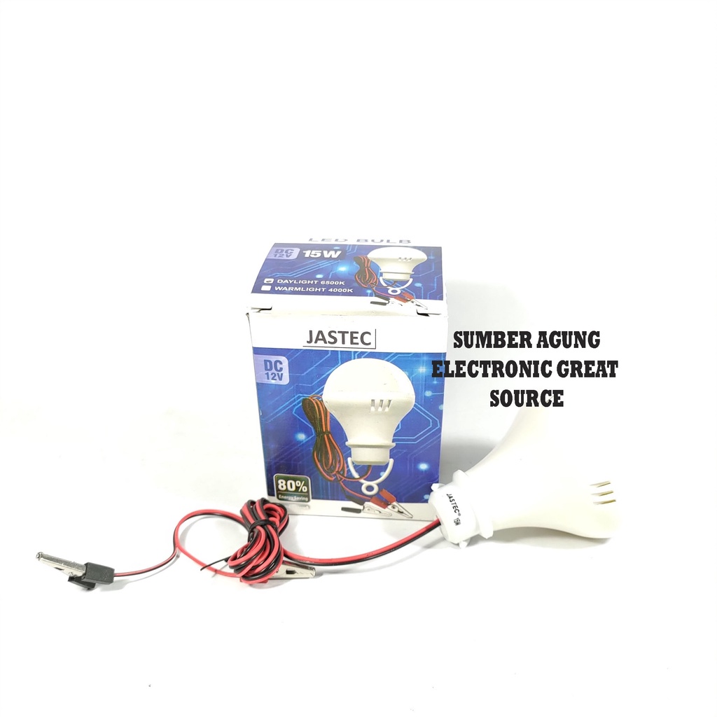 Lampu Aki 15W Jastec DC 12V 15 Watt Lampu Darurat Colok Ke Aki Menyala