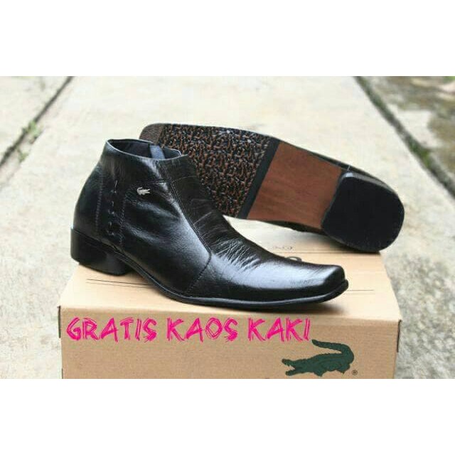Order Langsung Sepatu Pantofel Pria Crocodile Pantofel Resleting Kulit Sapi Asli - Hitam, 39 Limited