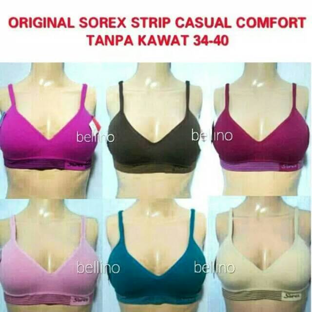 BH SOREX 65003 / BRA SOREX STRIP TANPA KAWAT 34-40