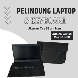 Kain Pelindung Laptop (15,6 - 16 inch) dan Keyboard Warna Hitam