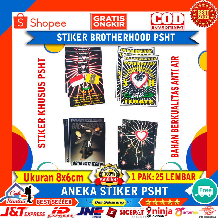 Stiker PSHT Sticker Lambang SH Terate Pencak Silat 1922 Hiasan dekorasi Stiker Dinding SH Terate