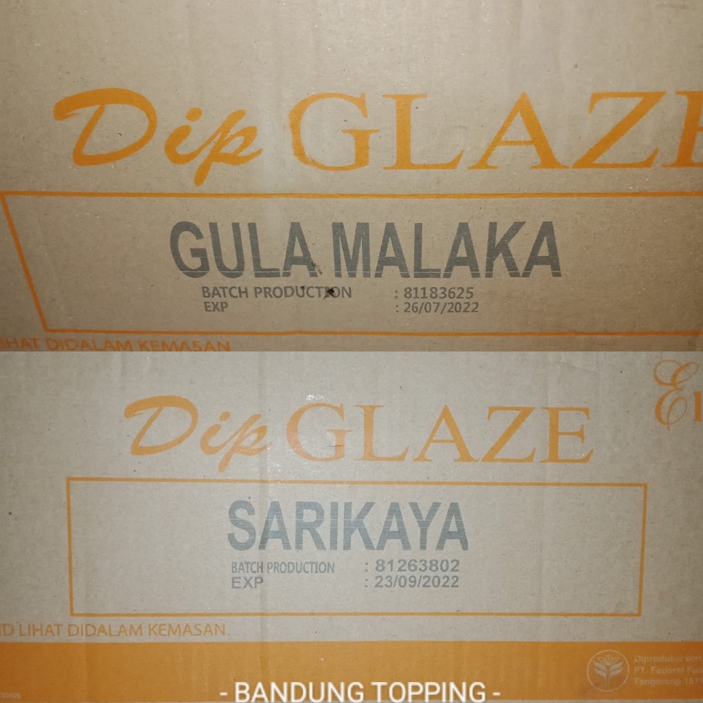 250gr Elmer Dip Glaze Sarikaya &amp; Gula Malaka &amp; Redvelvet
