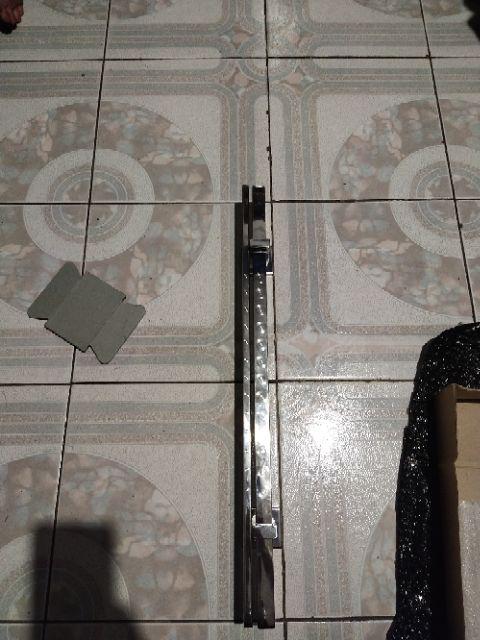 Handle Pintu Stainless Minimalis 60cm 1set+kunci Pelor