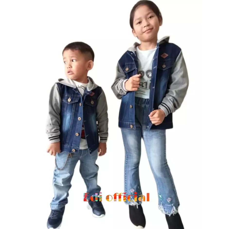 Jaket Anak Laki-Laki-Jaket Jeans Denim Usia 4  s/d 12 Tahun