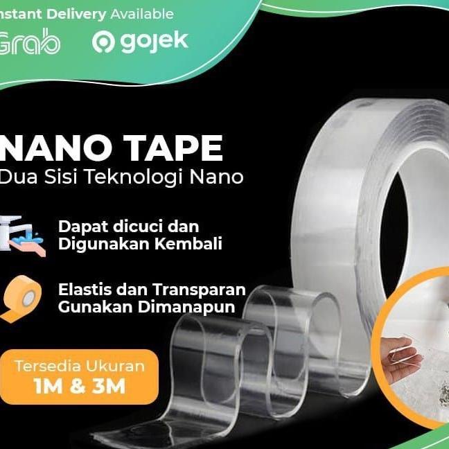 

Nano Tape Double Tape Isolasi 2 Sisi Kuat Dicuci Tanpa Bekas 3 Meter