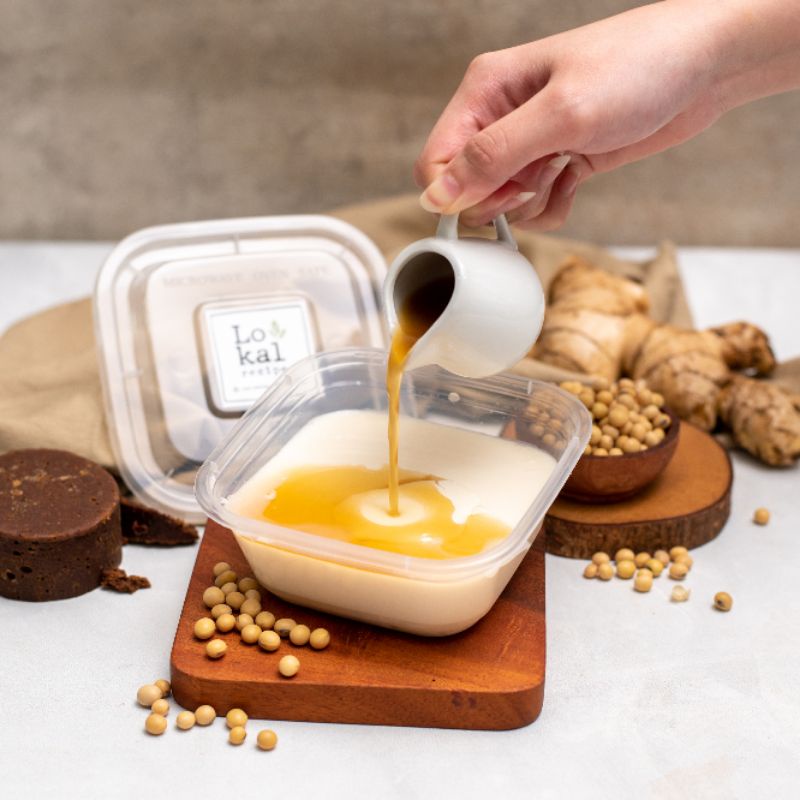 Soybeancurd pudding kembang tahu dengan Gula Aren dan Jahe