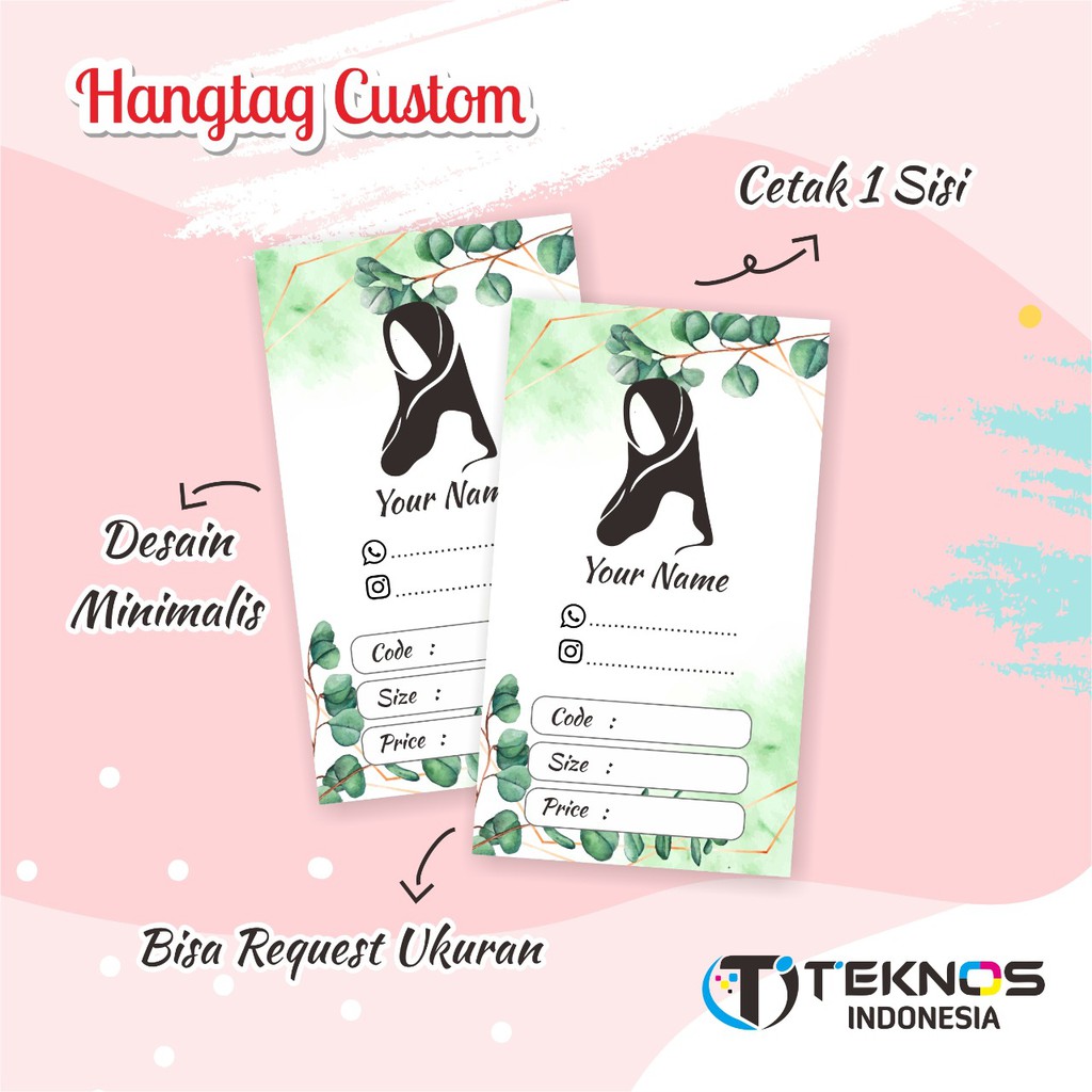 

HANGTAG HANG TAG HANTAG LABEL HIJAB BAJU JILBAB CUSTOM MURAH