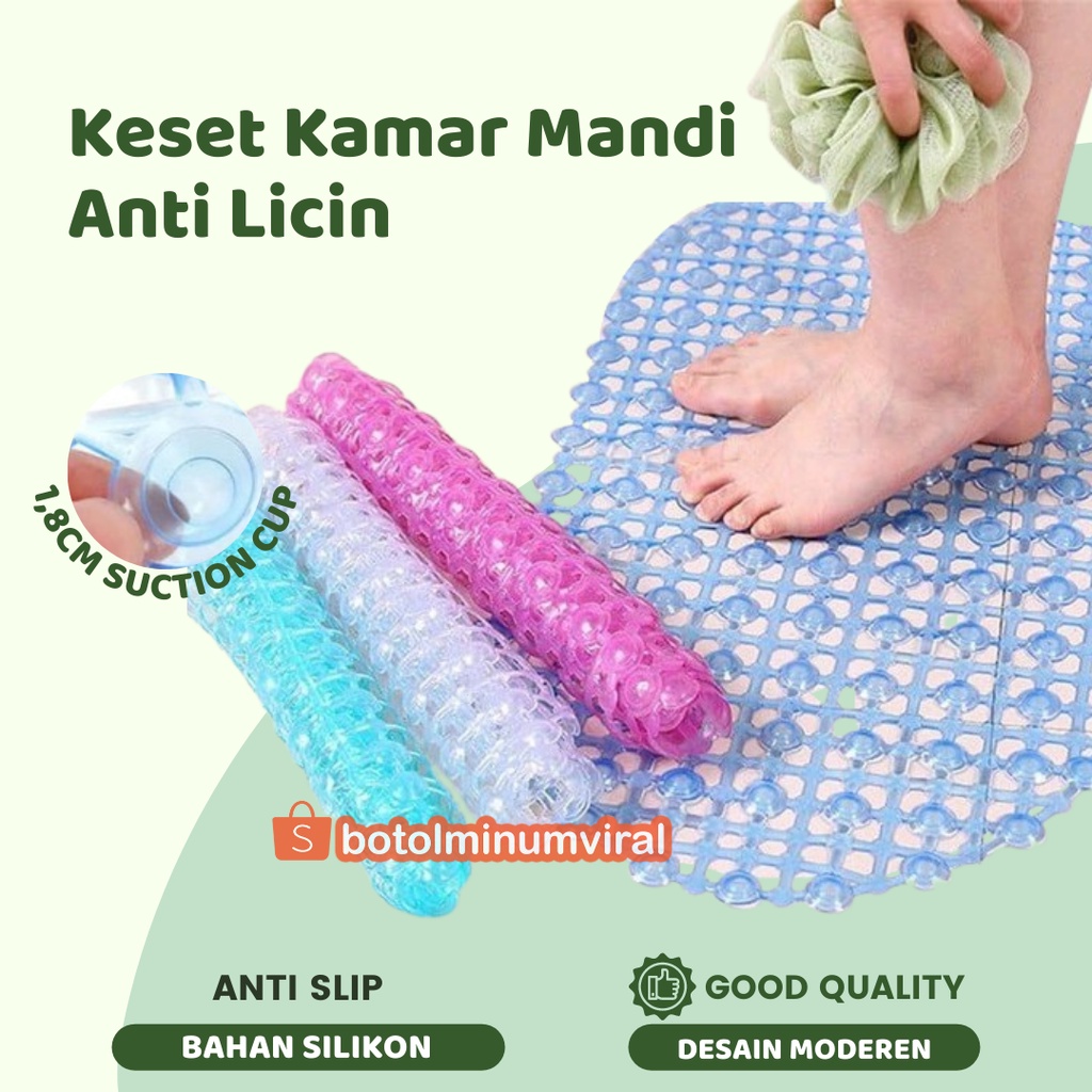 Keset Karpet Alas Kamar Mandi Anti Selip Licin Slip Silicon Transparan