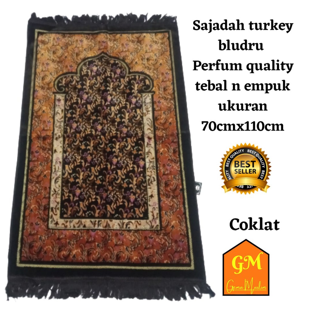 sajadah turky perfum premium coklat
