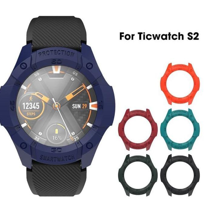 BUMPER CASE FOR MOBVOI TICWATCH S2 SMARTWATCH - HITAM 2807