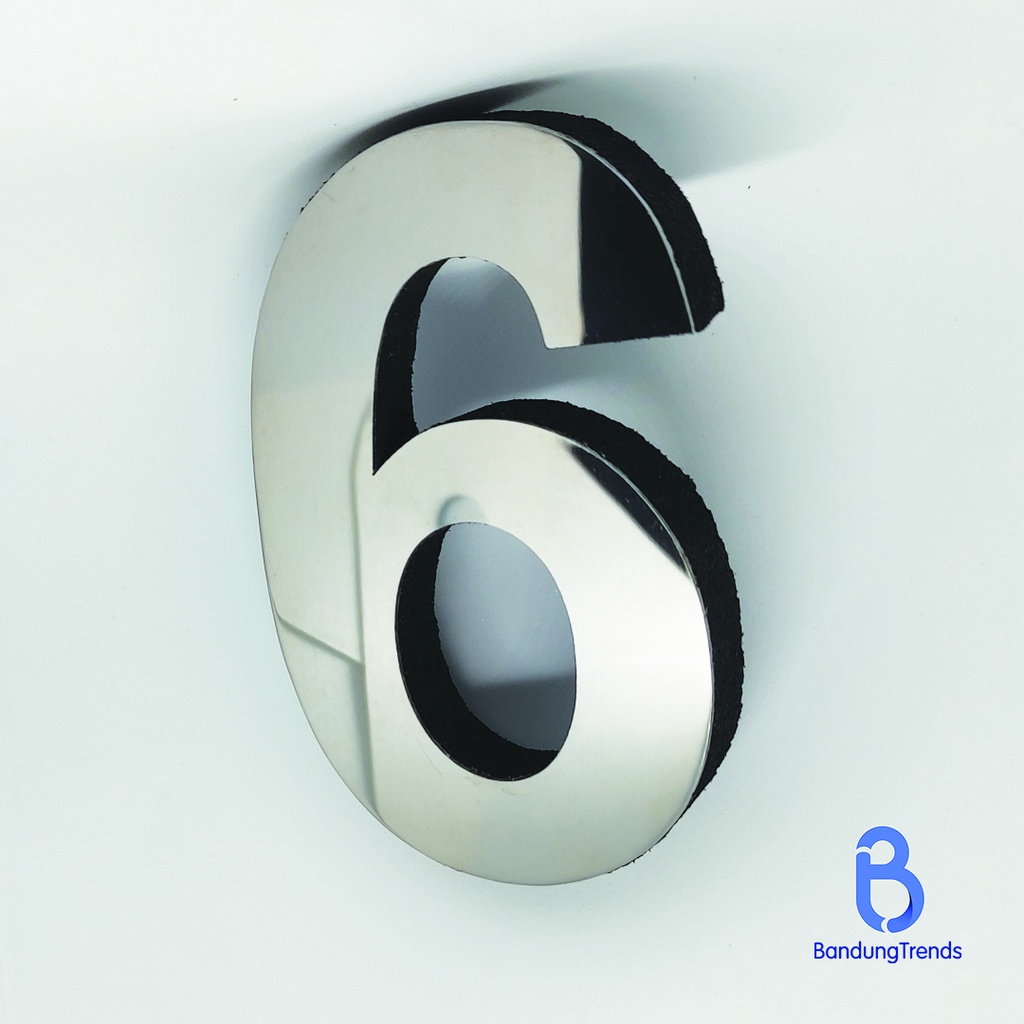 Huruf Timbul Rumah Papan Nama Bahan Stainless Steel Spoon 10CM Tahan Hujan & Karat