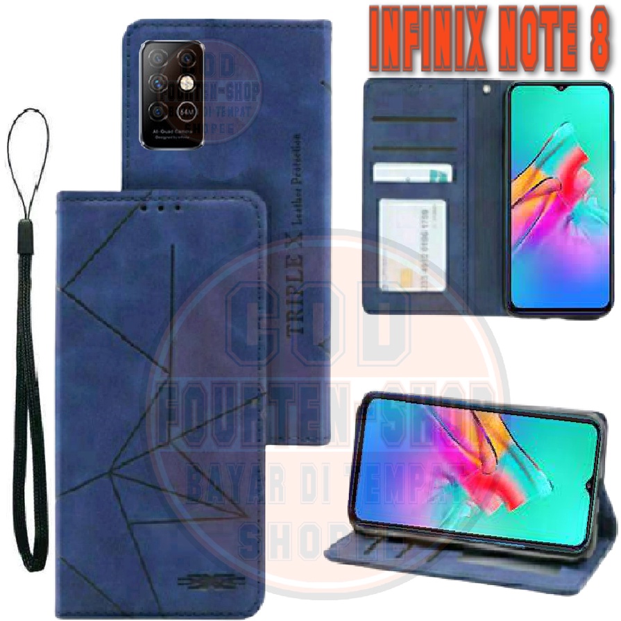 INFINIX NOTE 8 Flip Case Flip Motif Dompet Casing HP Flip Motif Wallet Leather Cover untuk INFINIX N