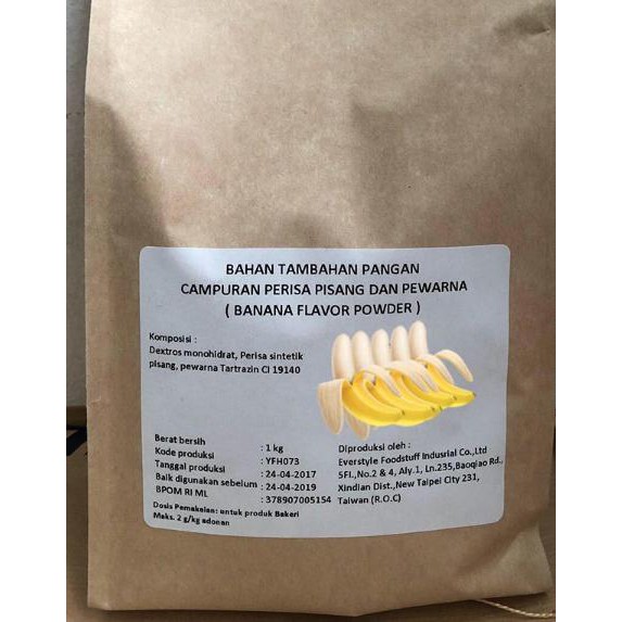 

31.87-Kue- Banana Flavour Powder 100Gr / Perisa Bubuk Rasa Pisang -Terlengkap-Termurah-Dijamin.
