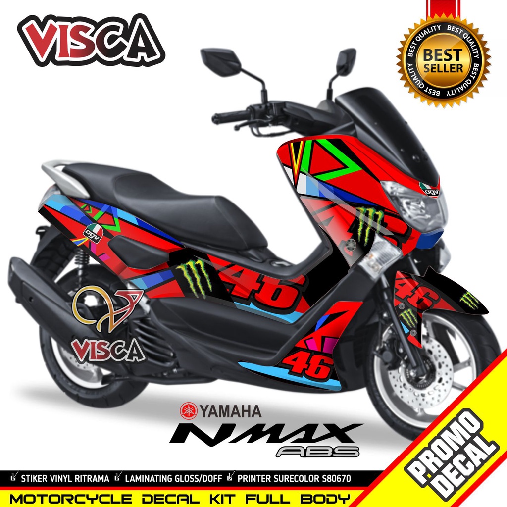 Decal Nmax Old Full Body Stiker Nmax Old Striping Nmax Old Sticker Nmax old Full Blok motif soleluna