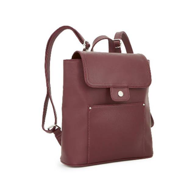 Tas punggung ransel warna maroon Shopie Martin Paris