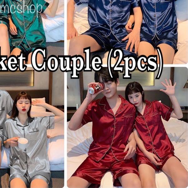 ℗ piyama couple suami istri pendek satin exclusive ♠