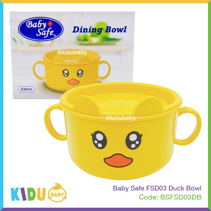 Baby Safe Dining Bowl FSD03 Mangkok Makan Bayi Duck Kidu Baby