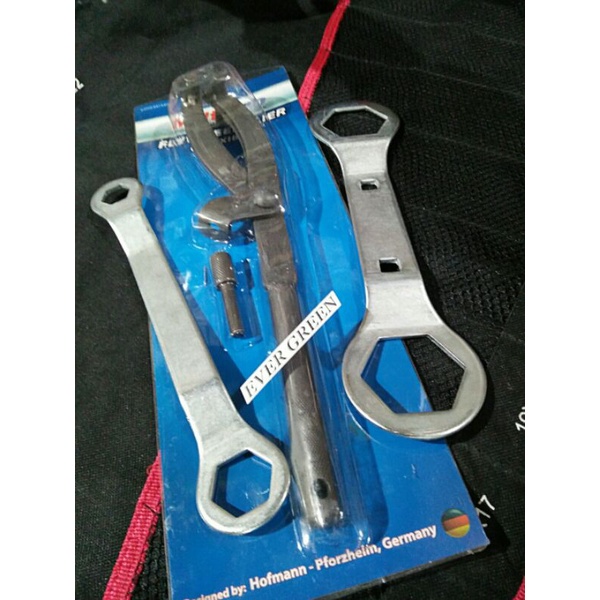 Kunci CVT 1 set 3 pcs PROMOSI : Treker Tahanan + Kunci Pully 39 -41 + 17 - 24 Tutup Klep/Baut Tutup Oli (penahan kopling mangkok kanvas ganda motor matic) merk tekiro grip-on multipro hasston benz big boss nankai mollar amtech-1