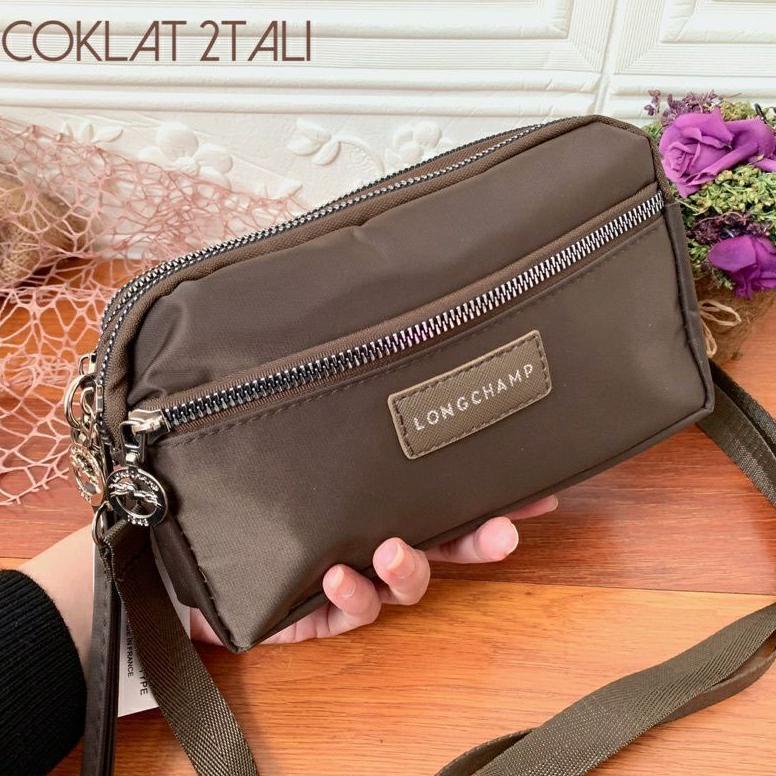 Lc18 Tas Dompet Selempang Lchamp Wanita 4 Ruang Resleting