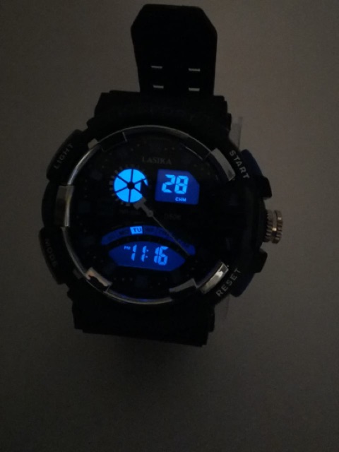 Jam Tangan LASIKA Double Time kode 506 Anti Air ada Lampu