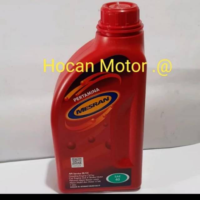 OIL OLI MESIN 1 LITER PERTAMINA MESRAN SAE 40 HANYA PULAU JAWA