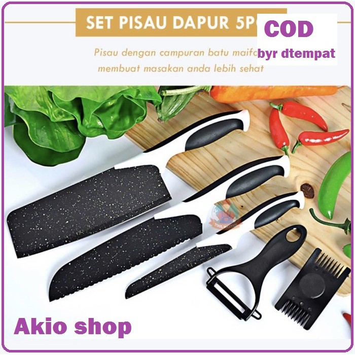 Pisau ceramic peeler set 5 in 1