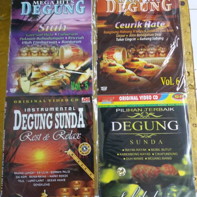 VCD Original MEGA HITS DEGUNG VOL 5. 6 . INSTRUMENTAL DEGUNG SUNDA .  1 PAKET 4 JUDUL .