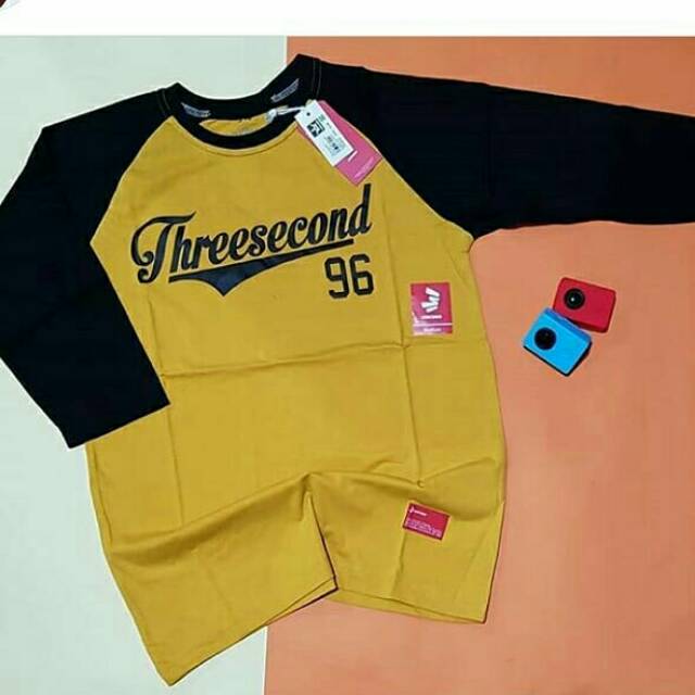 KAOS LENGAN PANJANG THREE SECOND MURAH