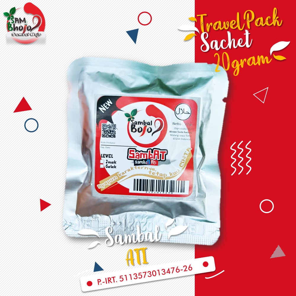 

Sambal Ati - Oseng Ati - Kemasan Sachet Travelpack 20gr