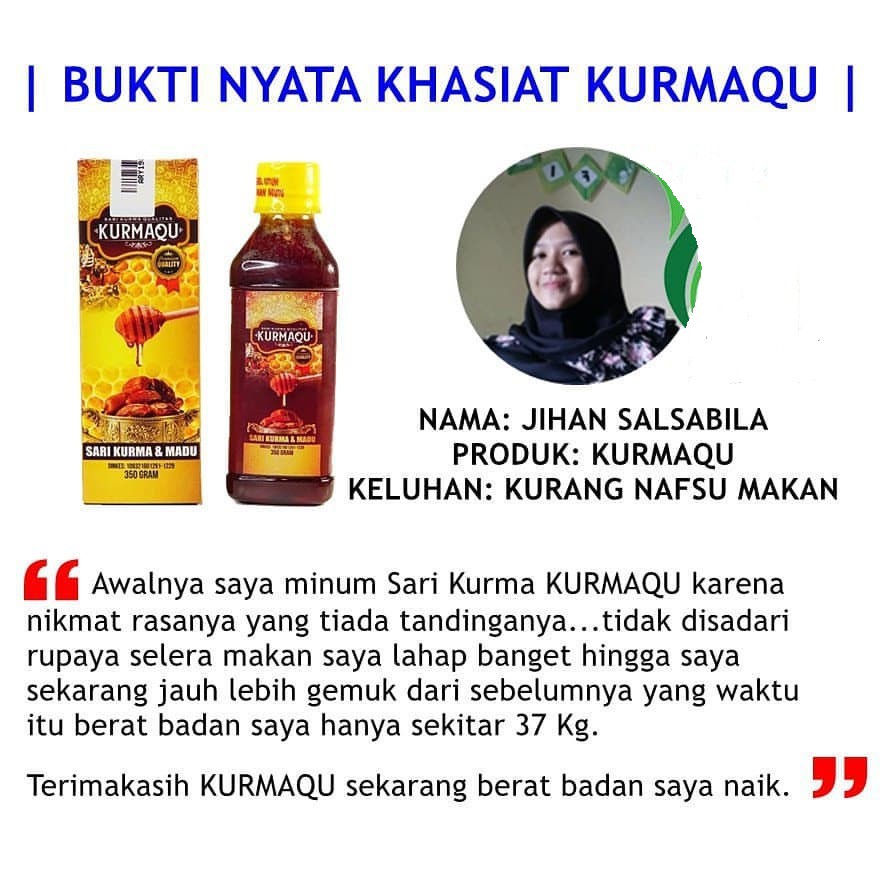 Khasiat Dan Manfaat Kurmaqu Sari Kurma Dan Madu Pilihan Asli 100 Original Indonesia