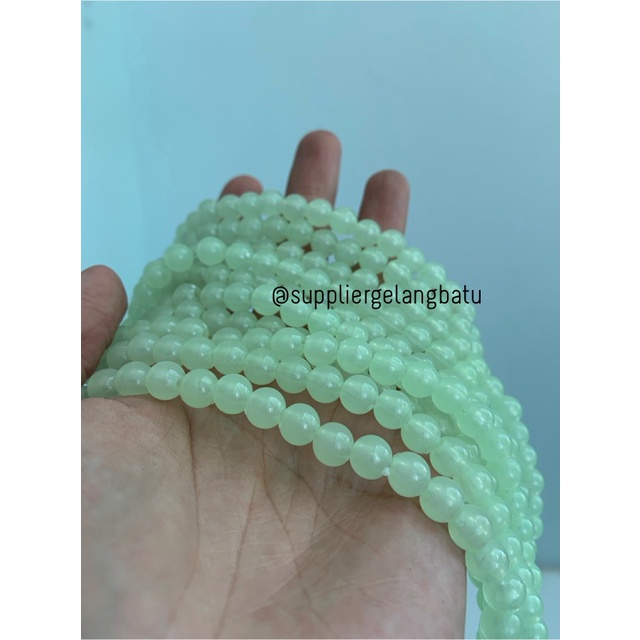 BAHAN FOSFOR 8mm nyala GLOW IN THE DARK rangkai gelang kalung premium