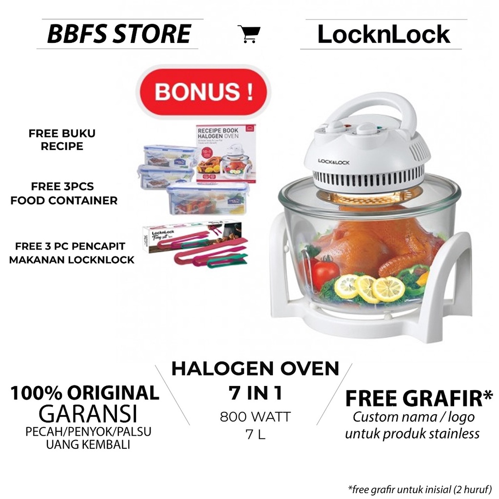 Lock n Lock Halogen Oven 7 IN 1 ORIGINAL 800W