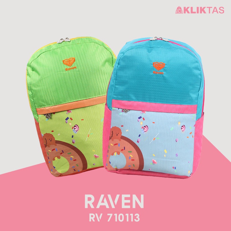 [KLIKTAS] Tas Ransel Korea Wanita Raven 710113 Backpack Sekolah Motif BTS Printing