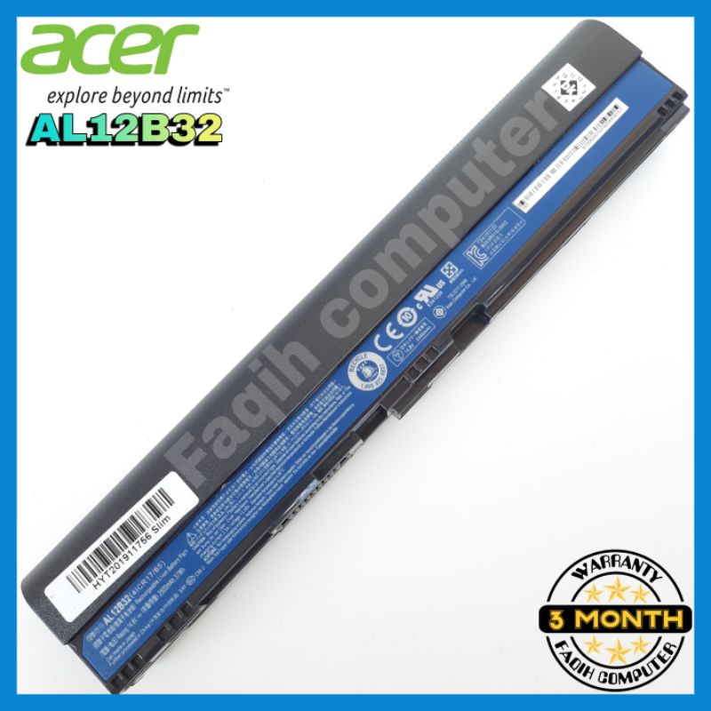 Baterai Batre Original Acer Aspire One 725 756 AO725 AO756 V5-121 V5-V131 V5-171 AL12B32