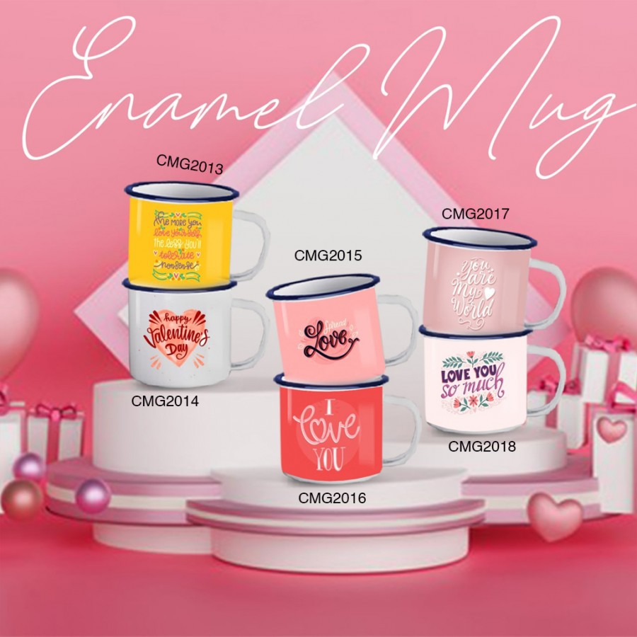 Custom Enamel Mug / Koleksi Gelas Unik dan Lucu/ Kado Anniversary Valentine