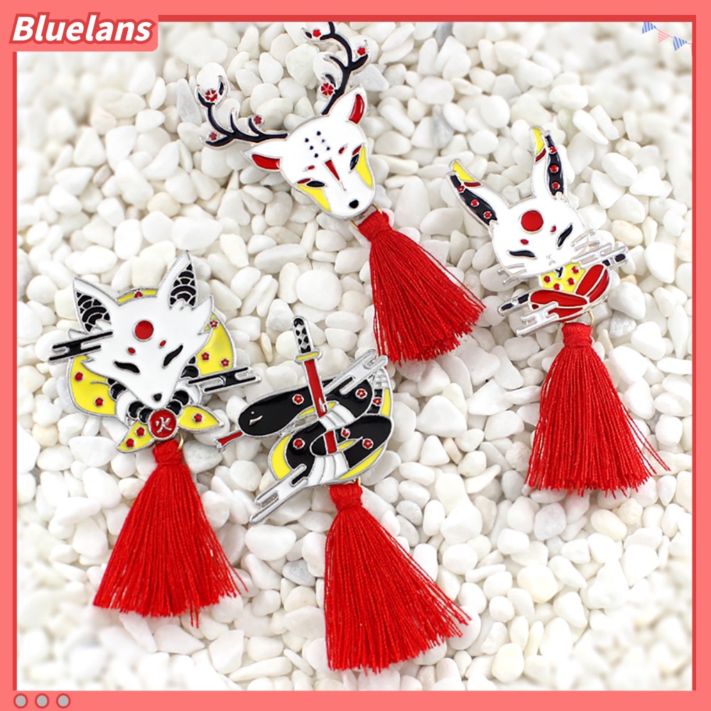 Bluelans Bros Pin Enamel Unisex Desain Rusa Rubah Kelinci Rumbai Untuk Jaket Denim