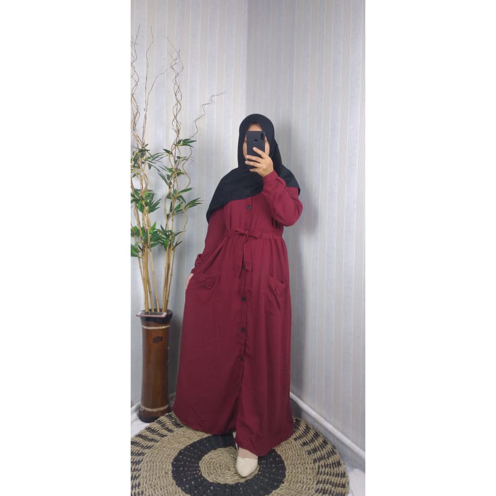 Gamis JENNIE dress wollycrepe caltri Original alfaro