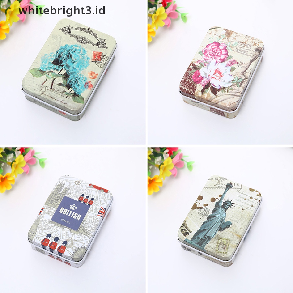 (whitebright3.id) Kotak Kaleng Penyimpanan Perhiasan / Permen / Koin Motif Kartun