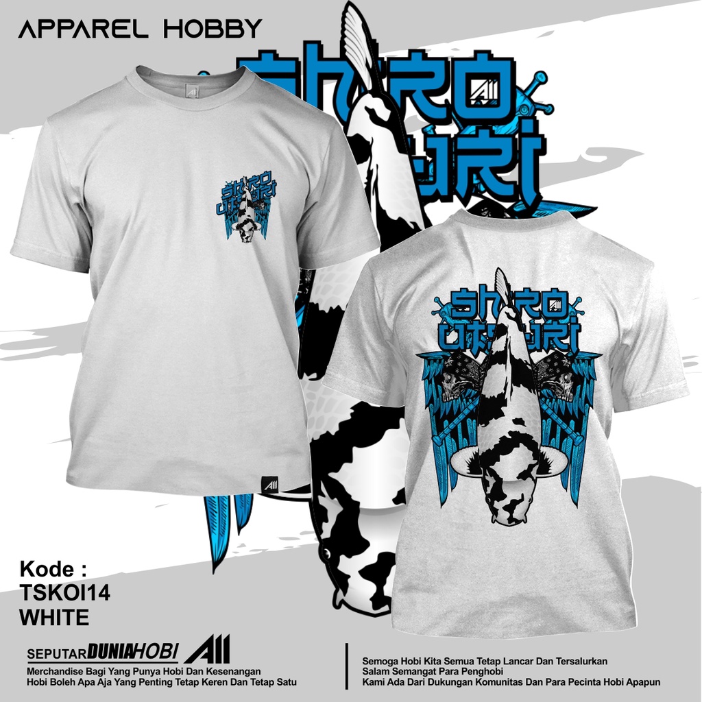 KAOS IKAN KOI SHIRO UTSURI KOI14 WHITE TSHIRT