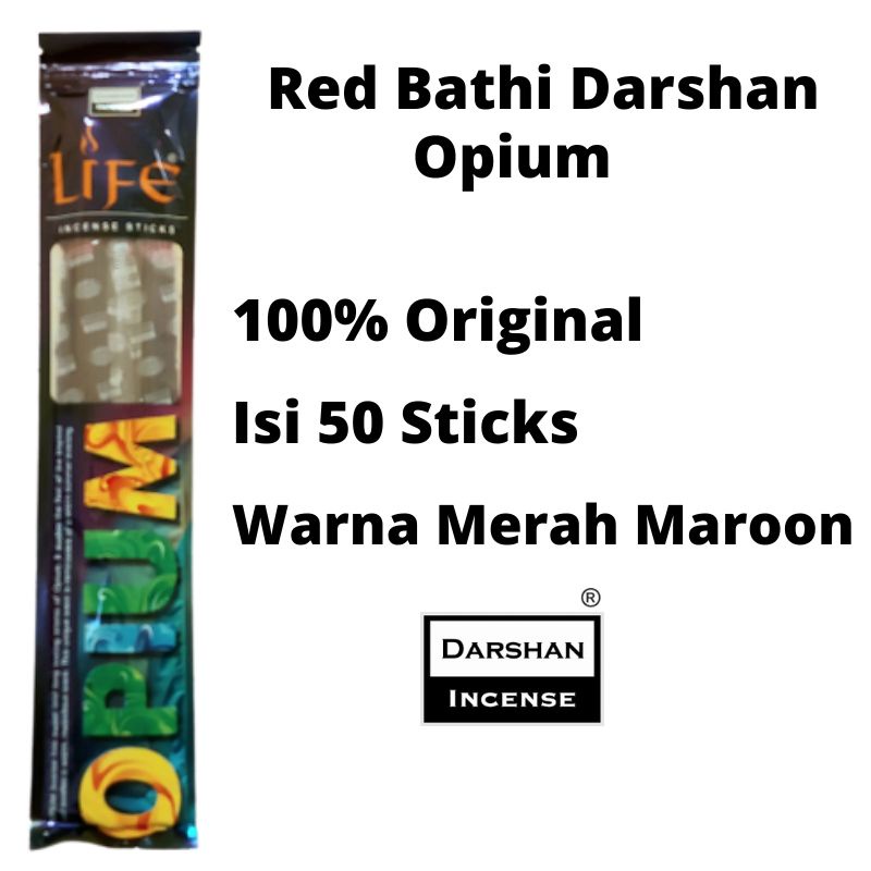 Hio Dupa Red Bathi Life OPIUM By Darshan isi 50 sticks